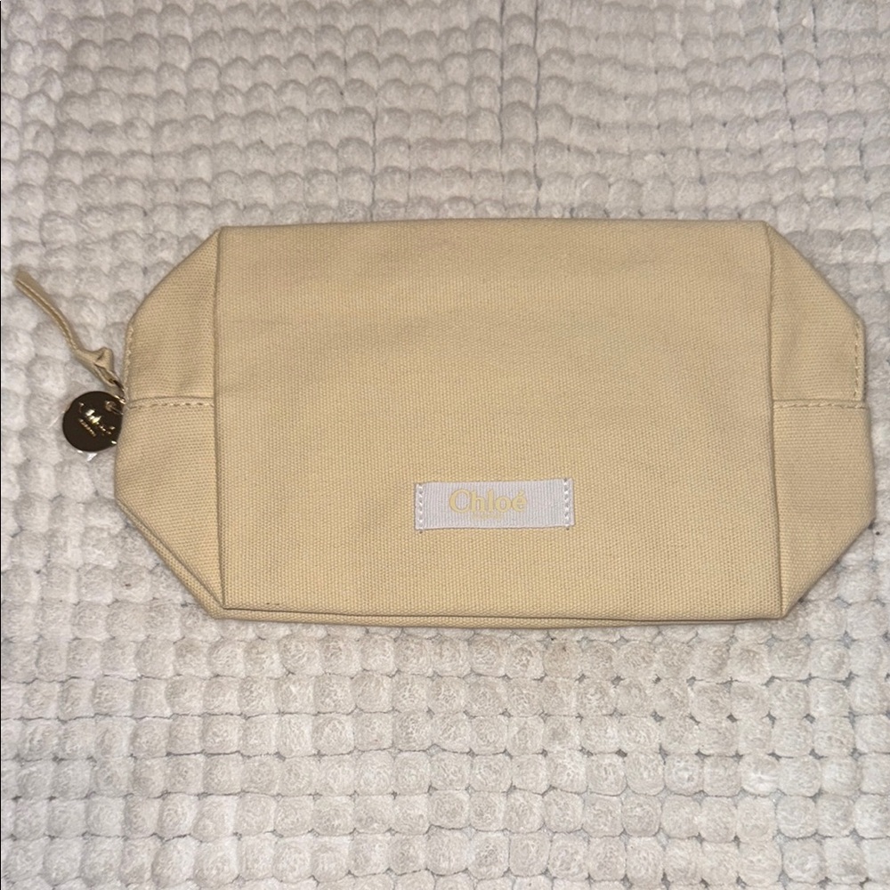 Chloé Beige Canvas Pouch